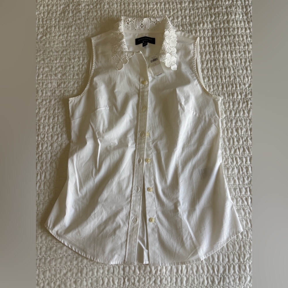 Banana Republic Floral Collared Tank Top